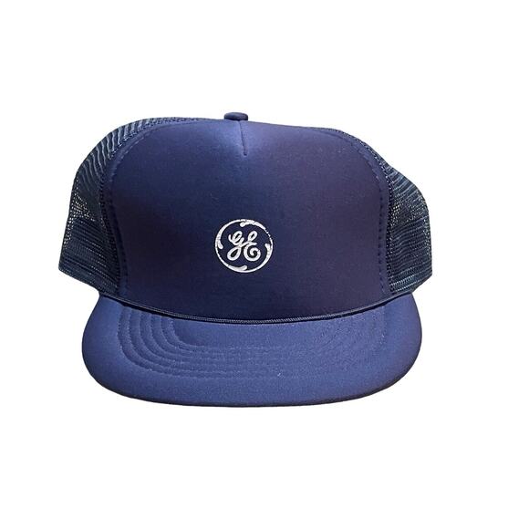other Other - VTG GE General Electric Logo Blue Sunbelt Snapback Ball Cap Trucker Hat OS